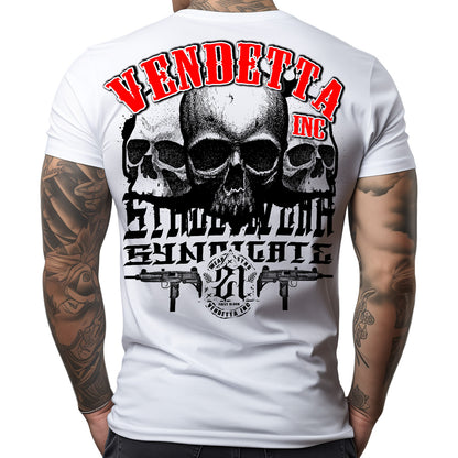 Vendetta Inc. Shirt weiß threes Skull