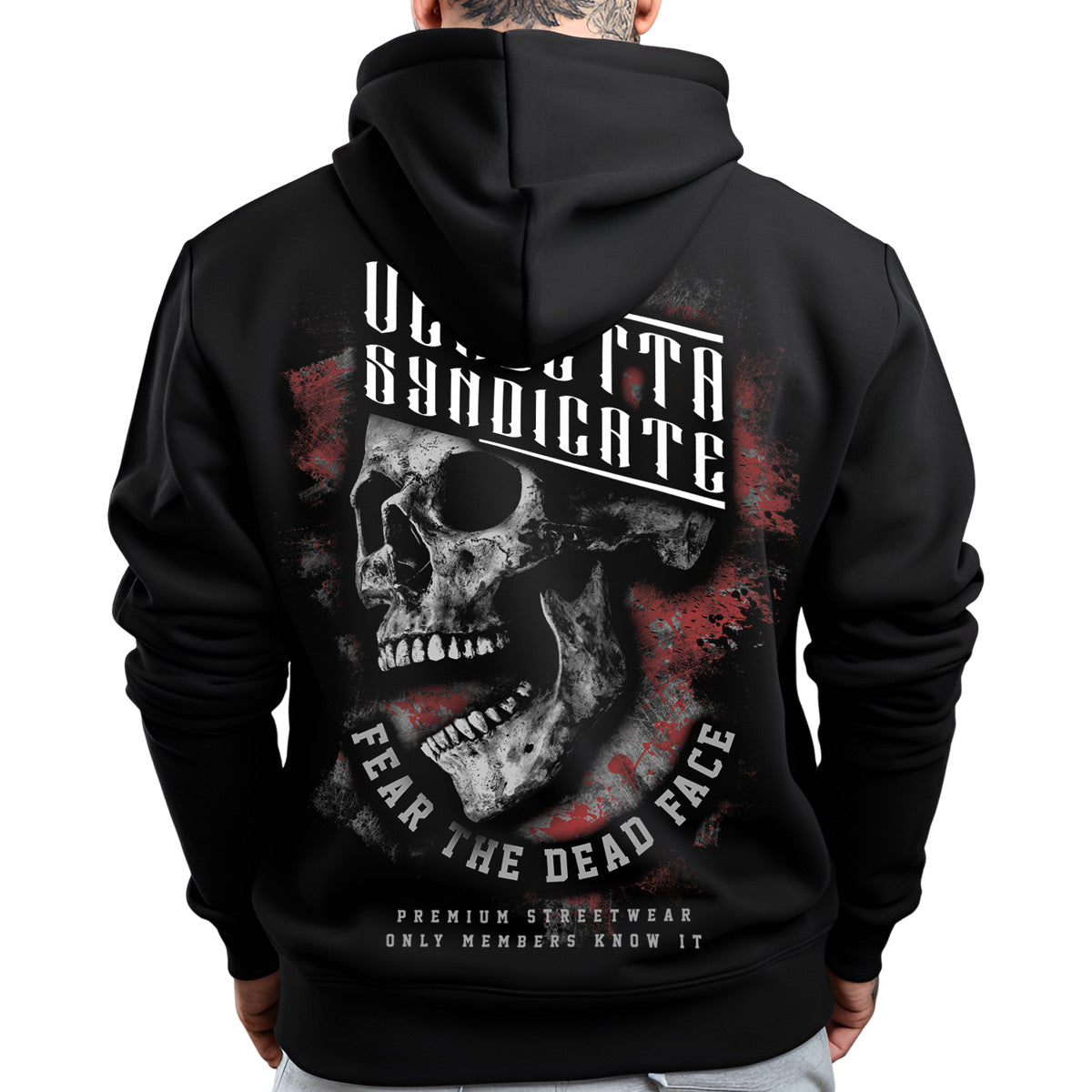 Vendetta Inc. Herren Hoodie Dead Face schwarz VD-4047