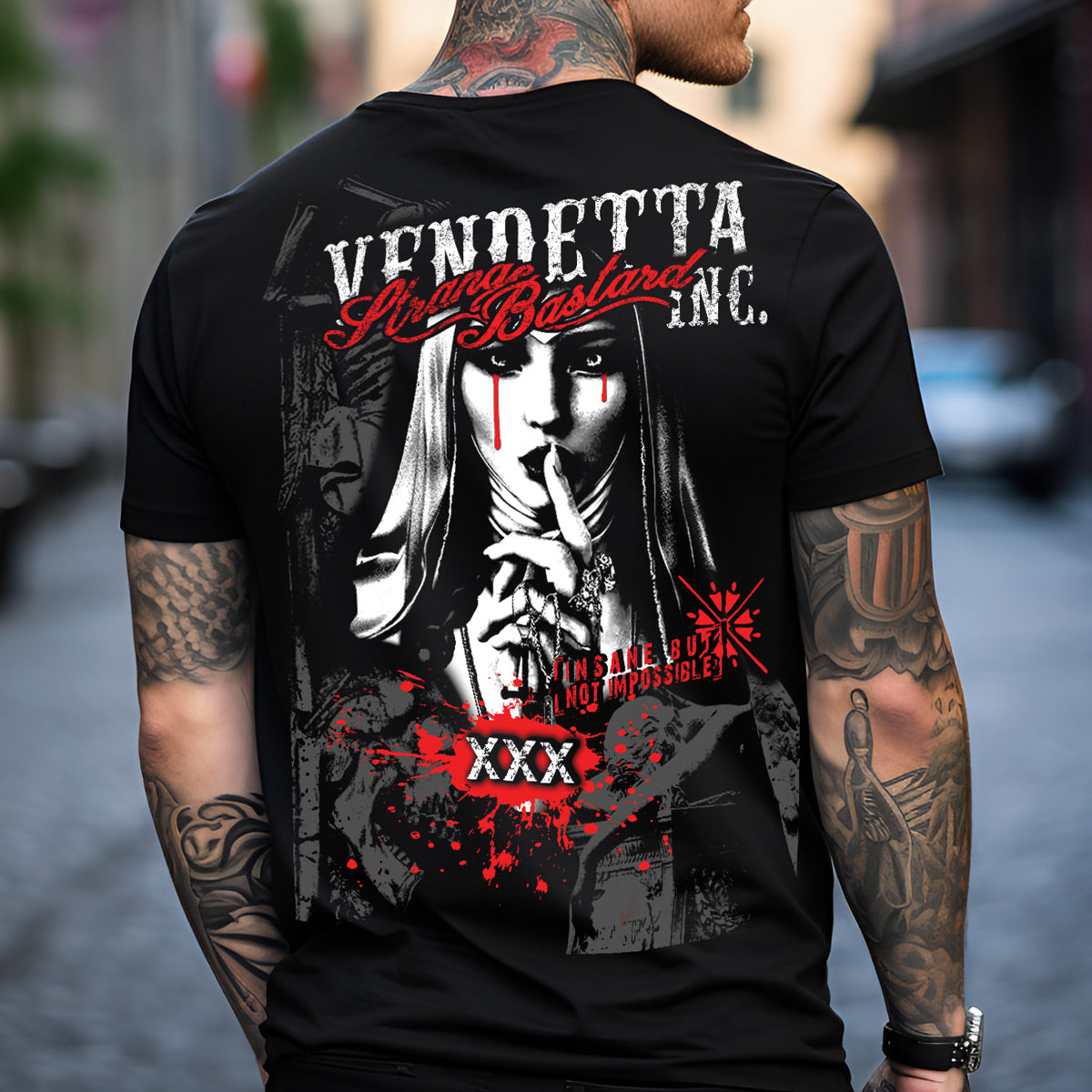 Vendetta Inc. Herren Shirt Bastard schwarz