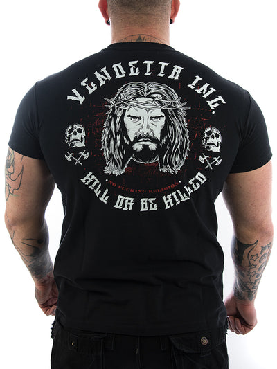 Vendetta Inc. Shirt Jesus schwarz VD-1094