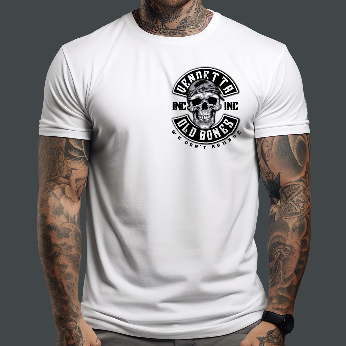 Vendetta Inc. Shirt Old Bones weiß VD-1295