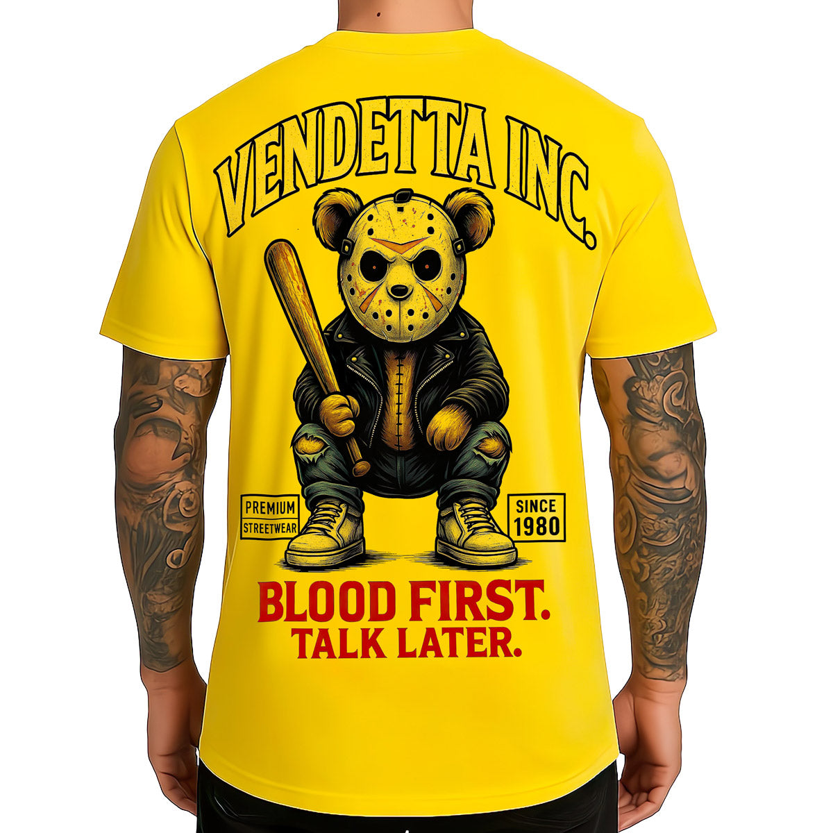 Vendetta Inc. Shirt Talk Later gelb VD-1590
