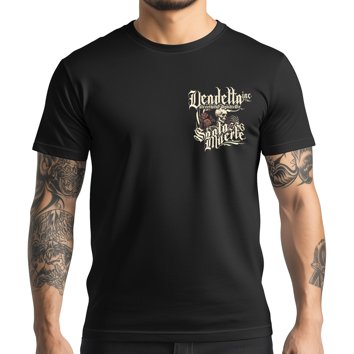 Vendetta Inc. Shirt Skull Saints schwarz VD-1289