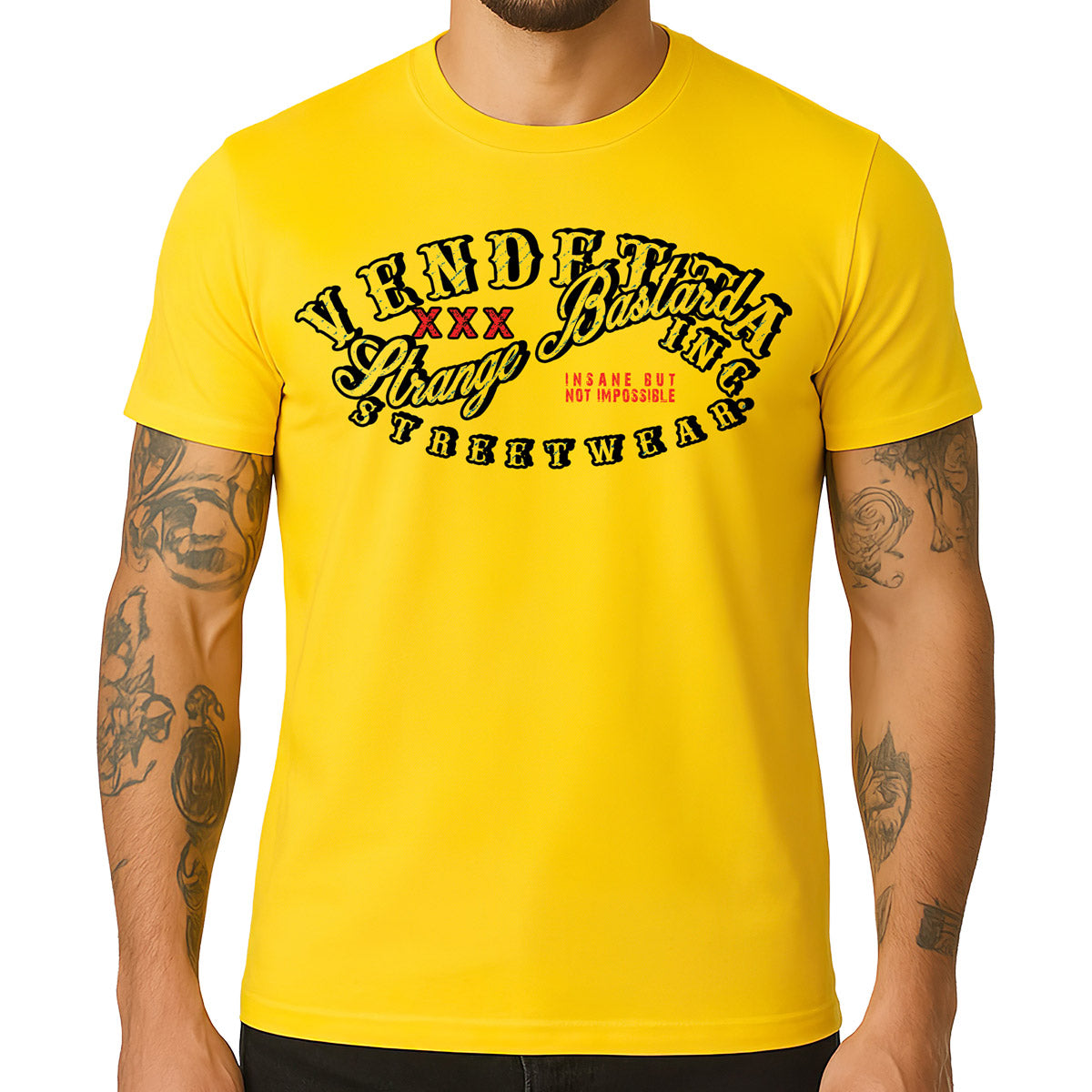 Vendetta Inc. Shirt Bastard gelb VD-1627