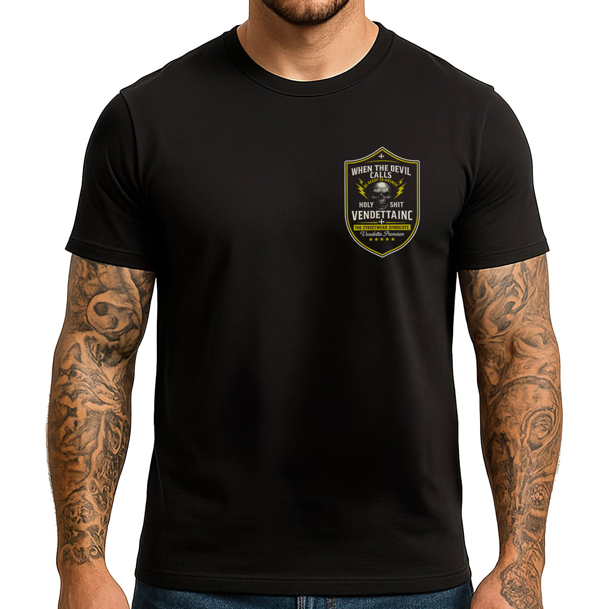 Vendetta Inc. Shirt Devil Call schwarz VD-1633