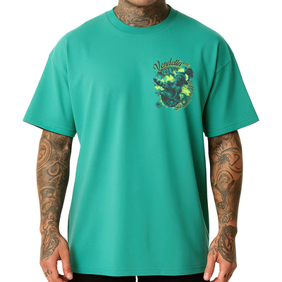 Vendetta Inc. Shirt Oversize Rocket Trash jade VD-1651
