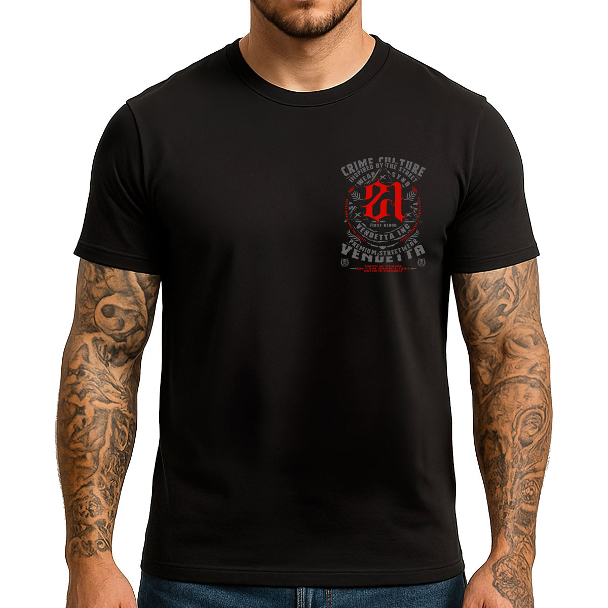 Vendetta Inc. Shirt Masked Skull schwarz VD-1665