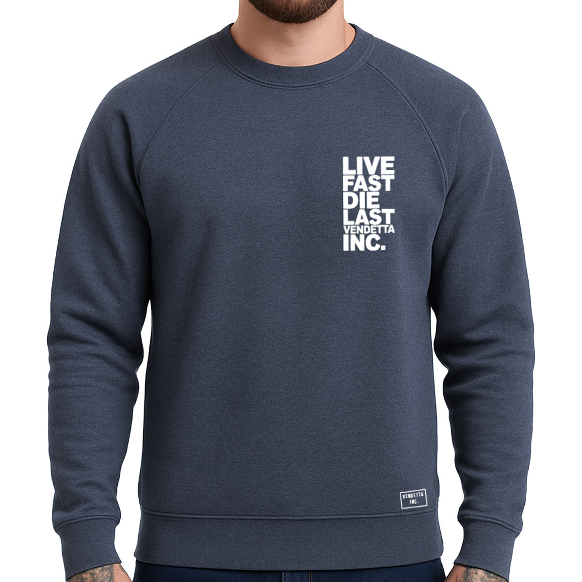 Vendetta Inc. Sweatshirt Live Fast Die Last Navy