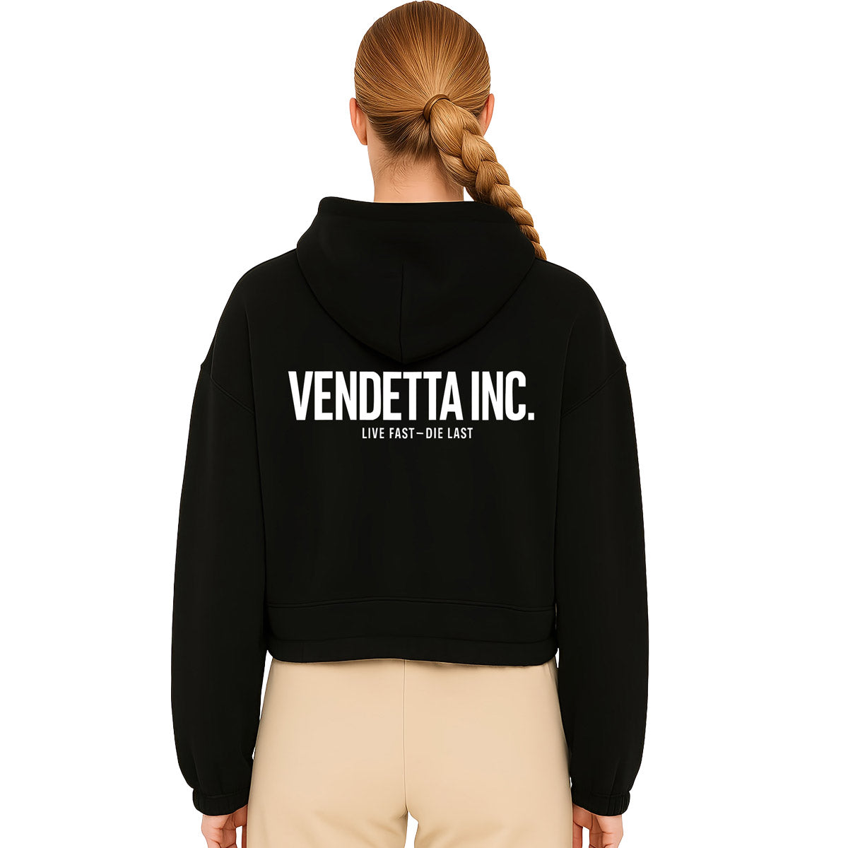 Vendetta Inc. Oversize Hoodie Live Fast - Die Last schwarz