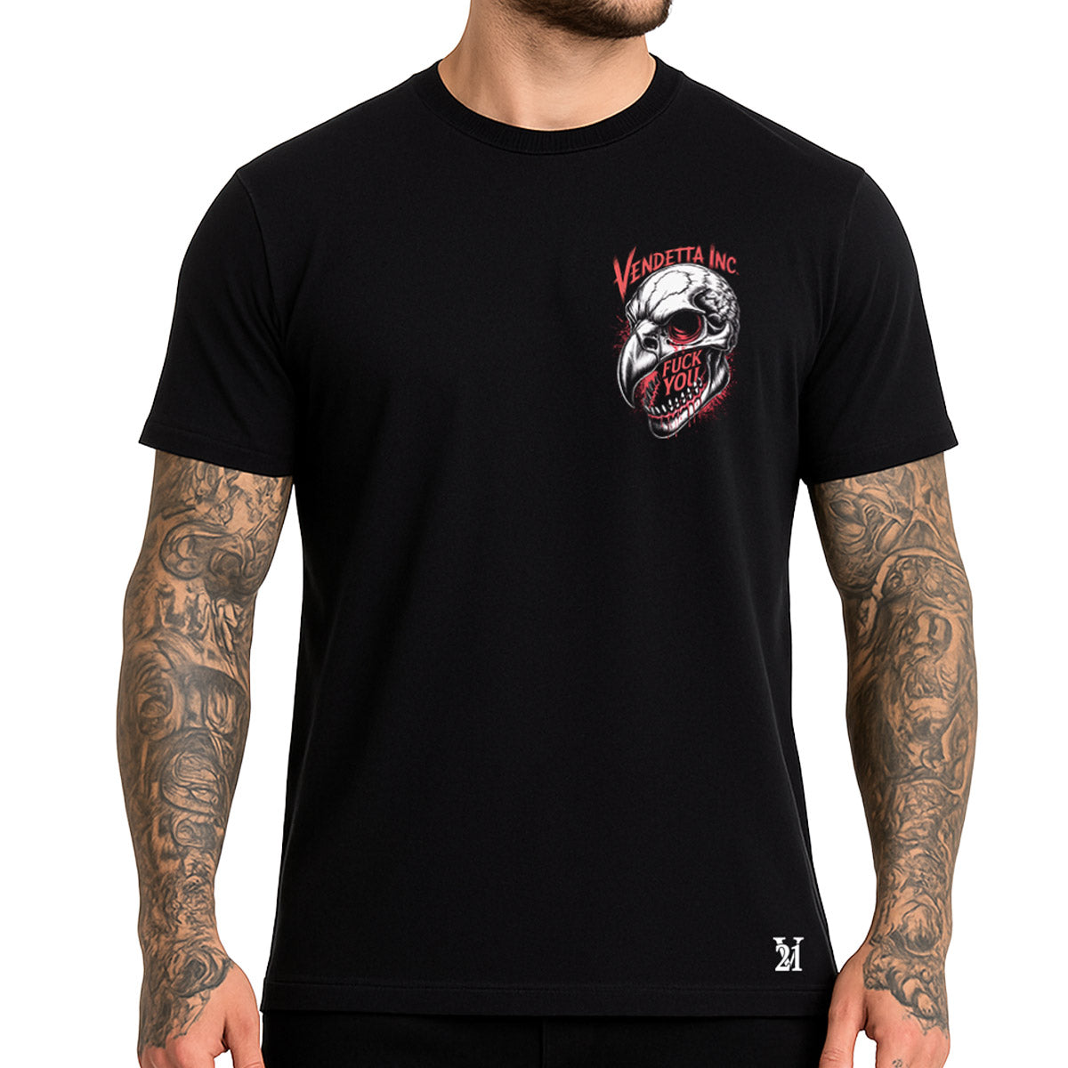 Vendetta Inc. Shirt Raven Fury Skull schwarz