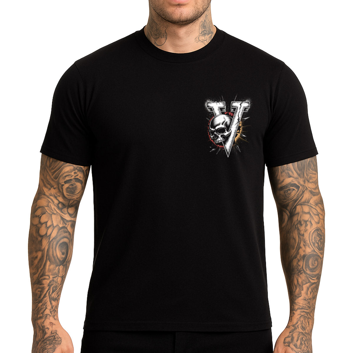 Vendetta Inc. Shirt V Skull Core schwarz