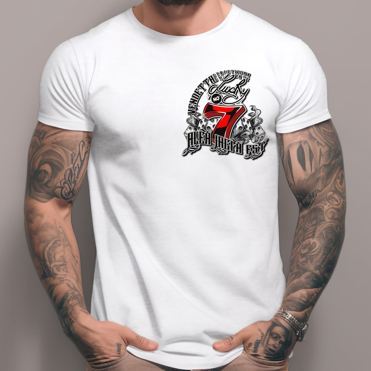 Vendetta Inc. Shirt Lucky 7 weiß VD-1278