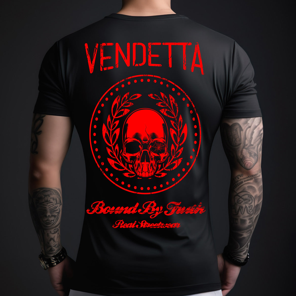 Vendetta Inc. Shirt Bound schwarz-rot VD-1006