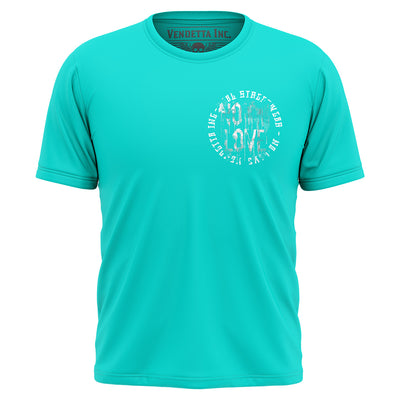 Vendetta Inc Shirt No Love Turquoise VD-1430