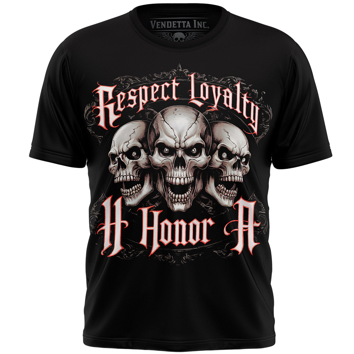 Vendetta Inc. Shirt Respect & Honor schwarz VD-1439