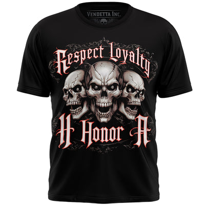 Vendetta Inc. Shirt Respect & Honor schwarz VD-1439