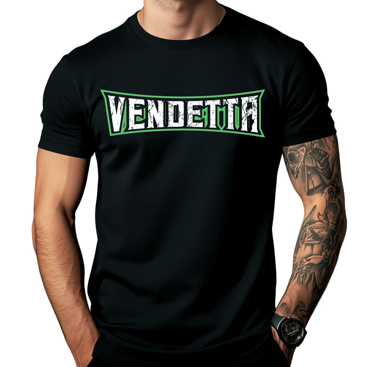 Vendetta Inc. Shirt X Fight schwarz VD-1054