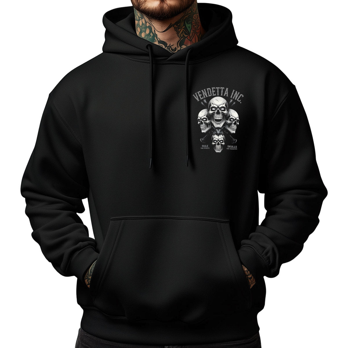 Vendetta Inc. Hoodie Rule The Streets schwarz VD-4062