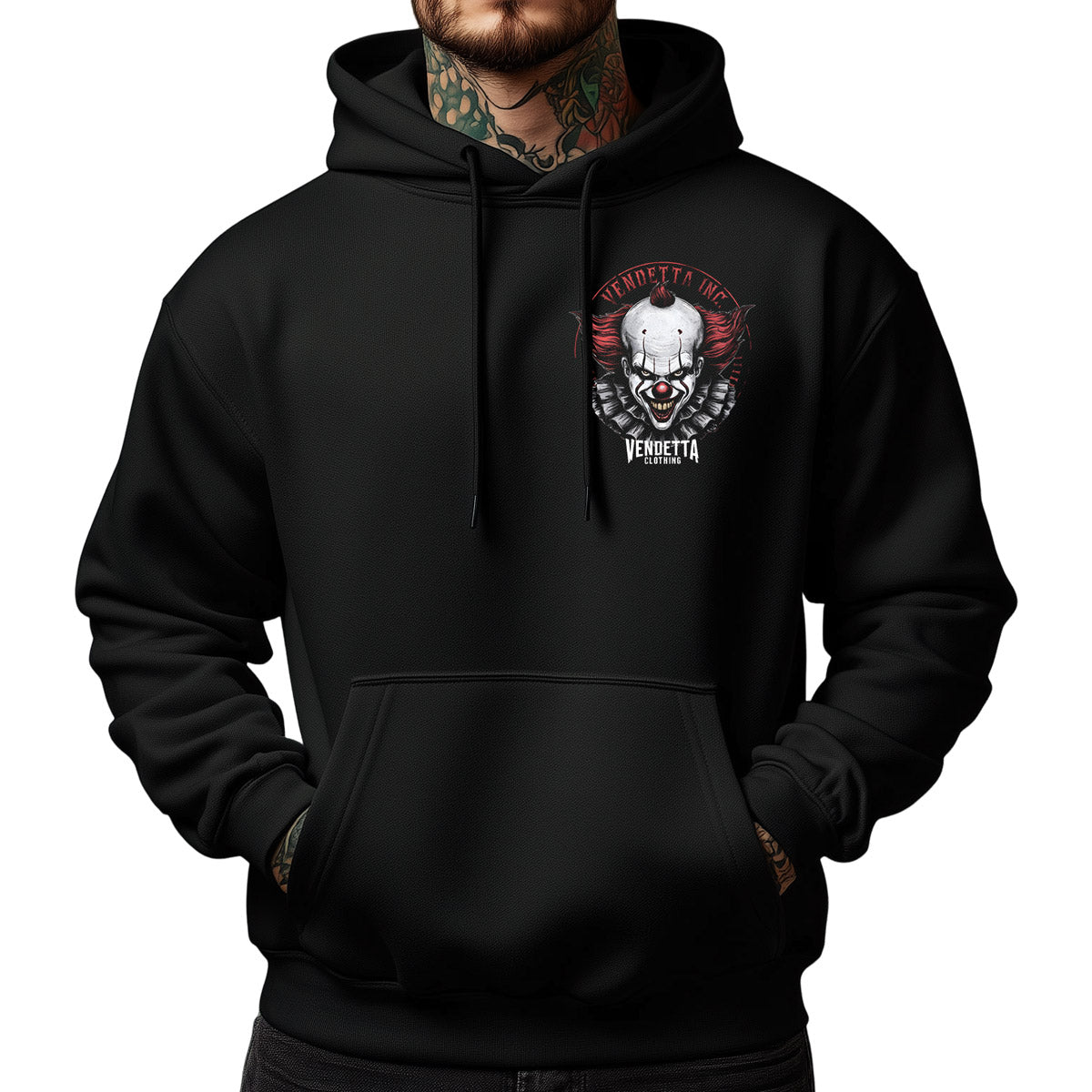 Vendetta Inc. Hoodie Playing Clowns schwarz VD-4066