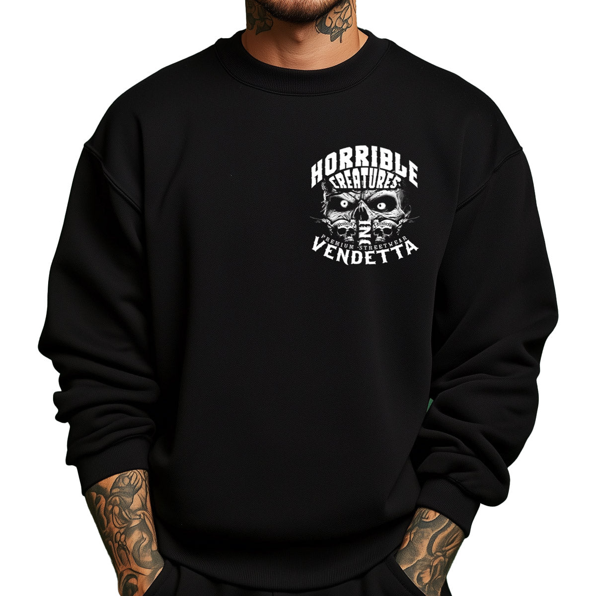 Vendetta Inc. Sweatshirt Horrible Skull schwarz VD-4067