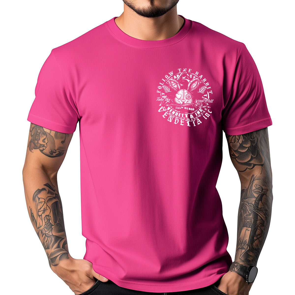 Vendetta Inc. Shirt The Rabbit fuchsia VD-1470