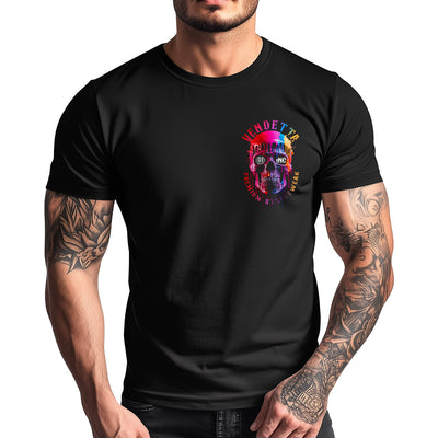 Vendetta Inc. Shirt Color Skull schwarz VD-1532