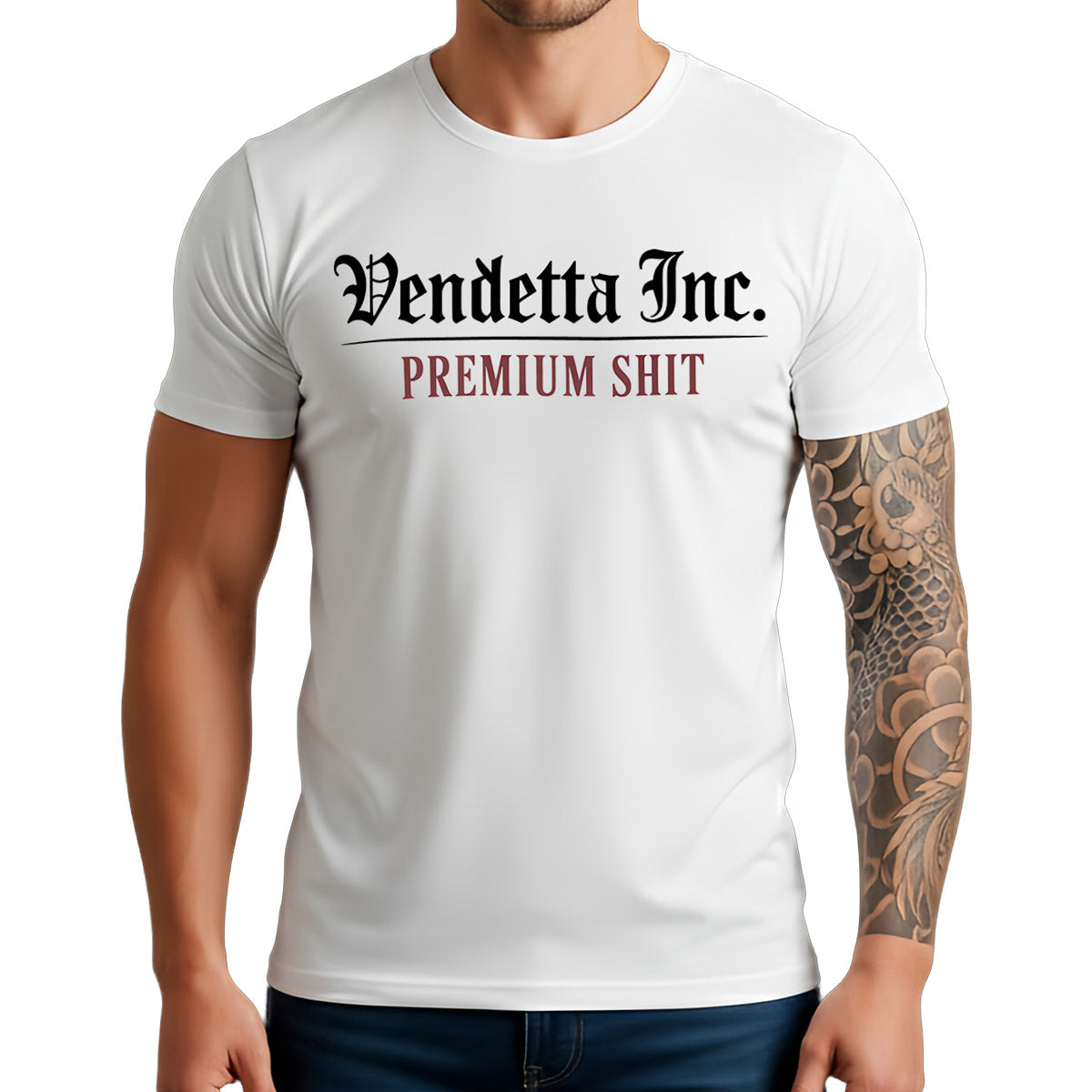 Vendetta Inc. Shirt Smoking Skull weiß