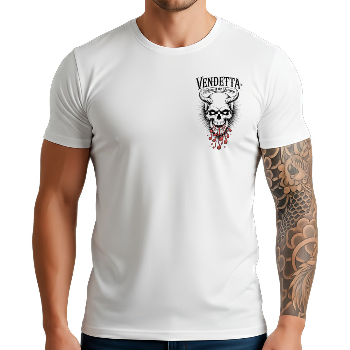 Vendetta Inc. Shirt Melody of the Damned weiß