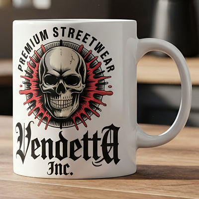 Vendetta Inc. Print Tasse – Red Splash Skull 1070 Mug