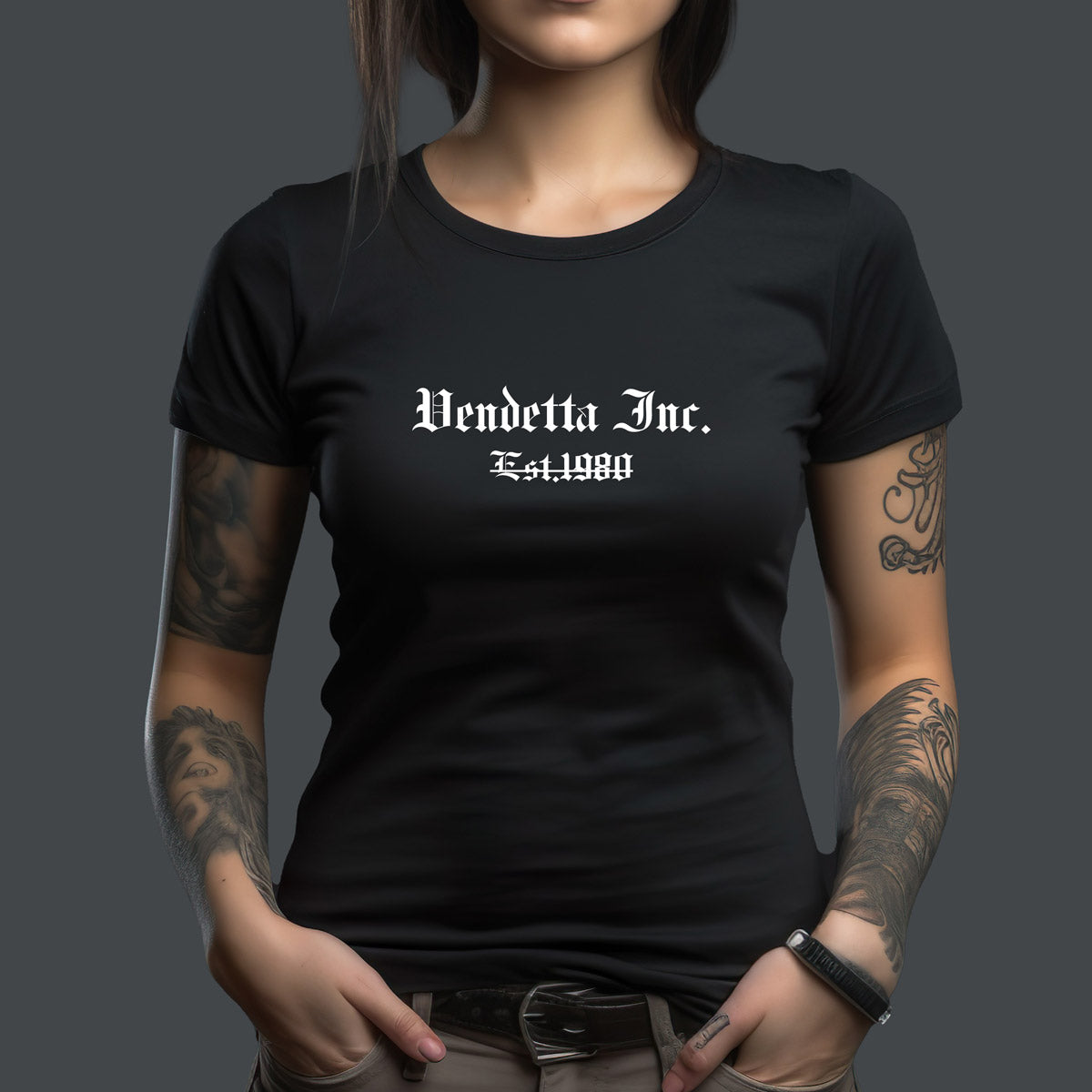 Vendetta Inc. Damen Shirt Skull Rose Dyed schwarz 00024
