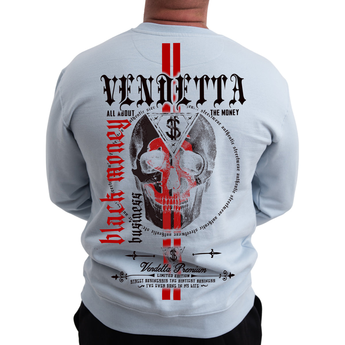 Vendetta Inc. Männer Sweatshirt Money Creamy Blue