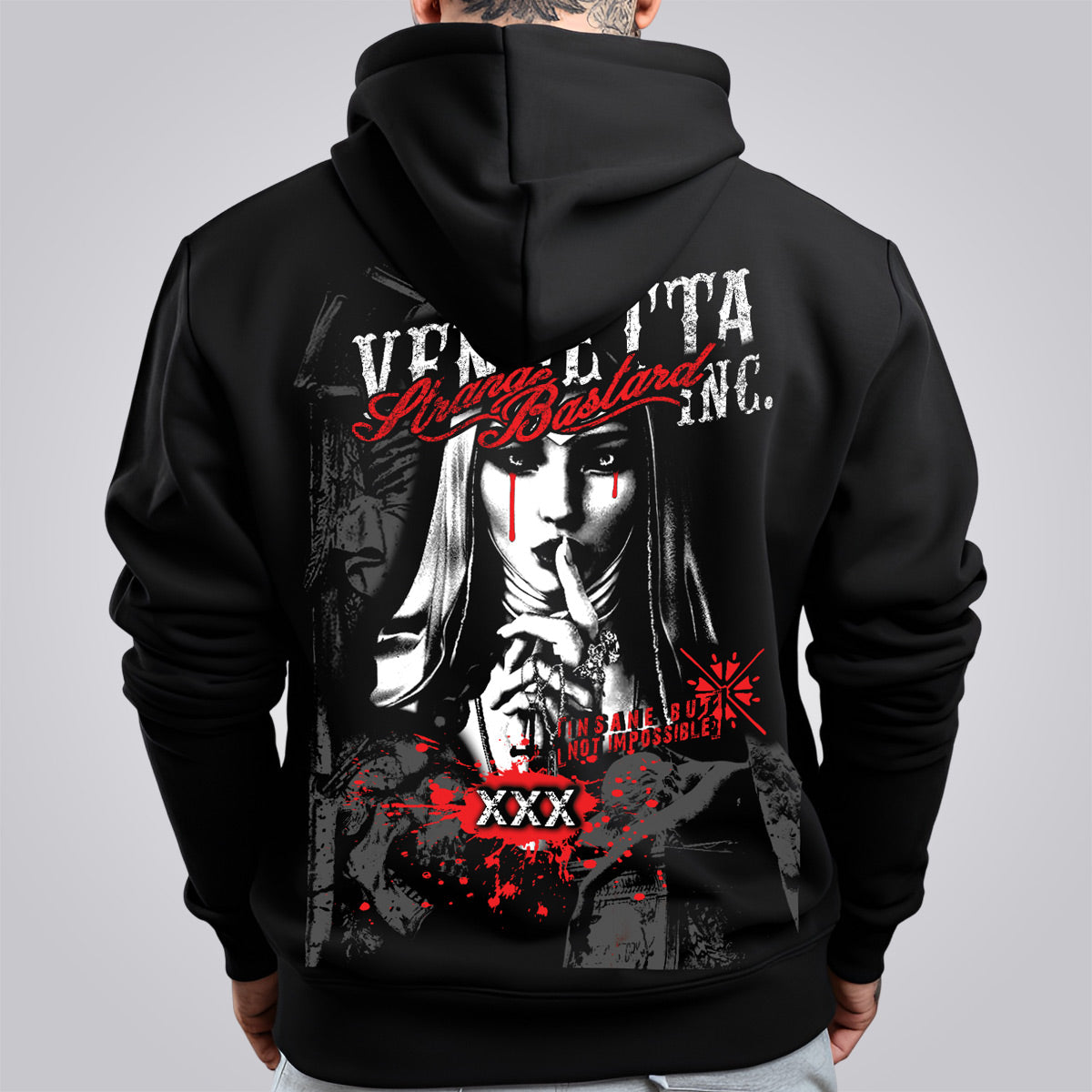 Vendetta Inc. Hoodie Bastard black VD-4051