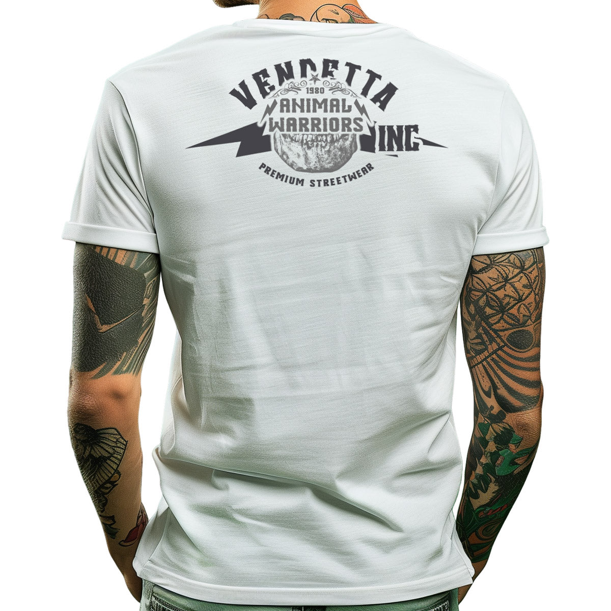 Vendetta Inc. Shirt weiß Animal VD-1433