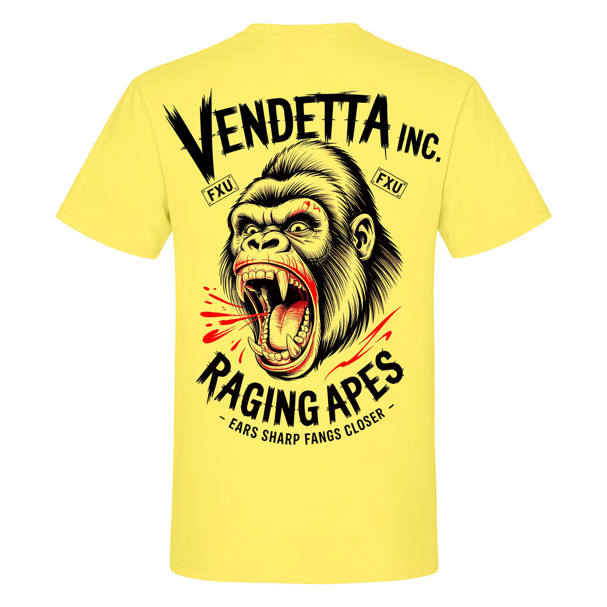 Vendetta Inc. Shirt Raging Apes pale yellow