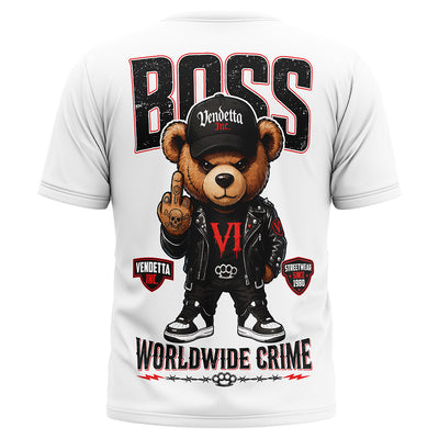 Vendetta Inc. Herren Shirt Boss Teddy weiß