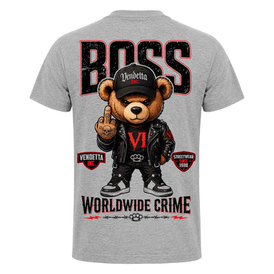 Vendetta Inc. Herren Shirt Boss Teddy grau