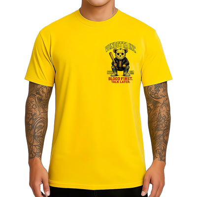 Vendetta Inc. Shirt Talk Later gelb VD-1590