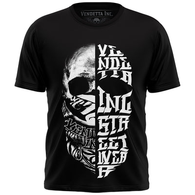 Vendetta Inc. Shirt Split Skull schwarz VD-1247