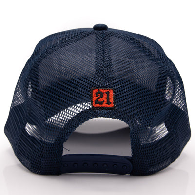 Vendetta Inc. Snapback Trucker blau Holy Sh*t!