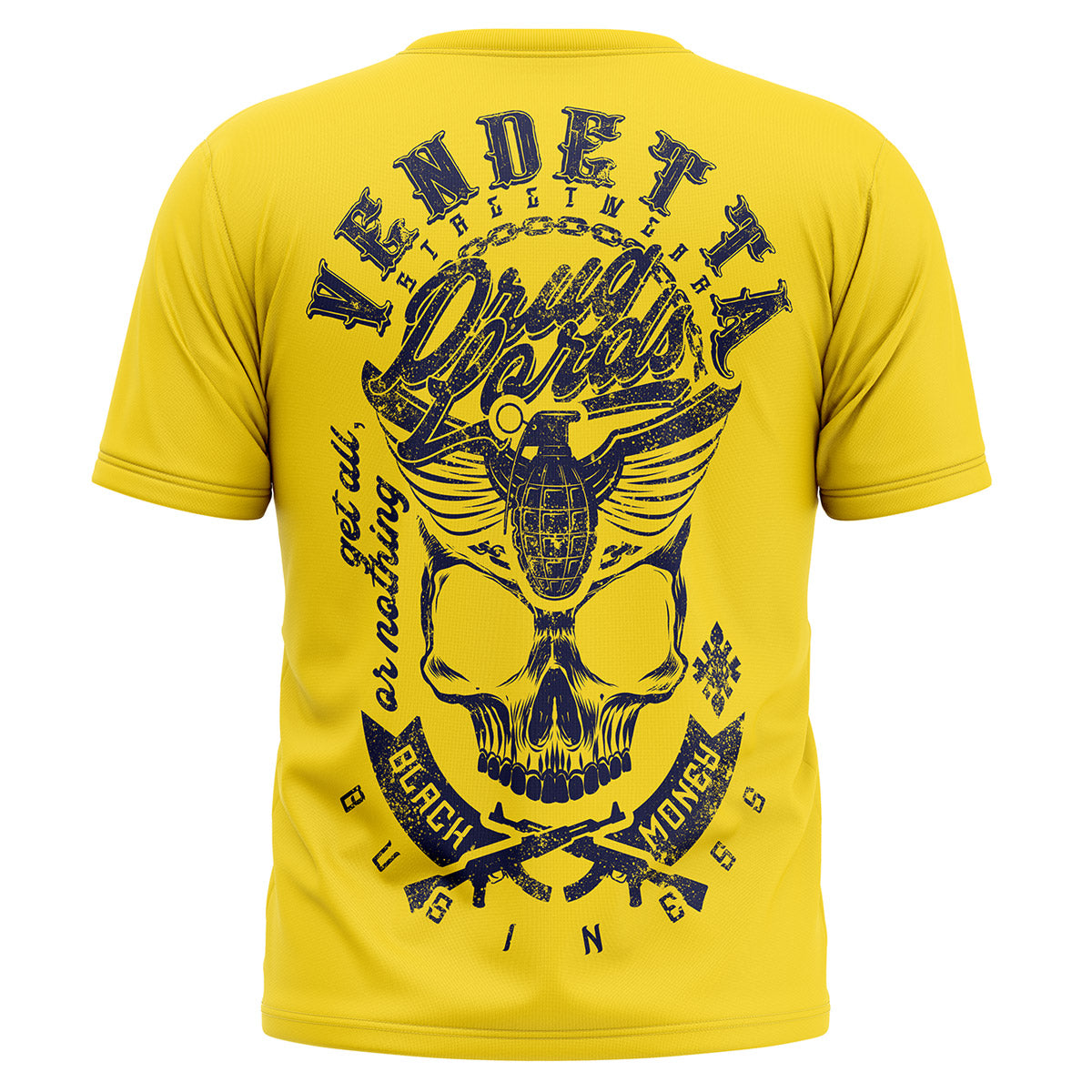 Vendetta Inc. Shirt Black Money gelb VD-1624