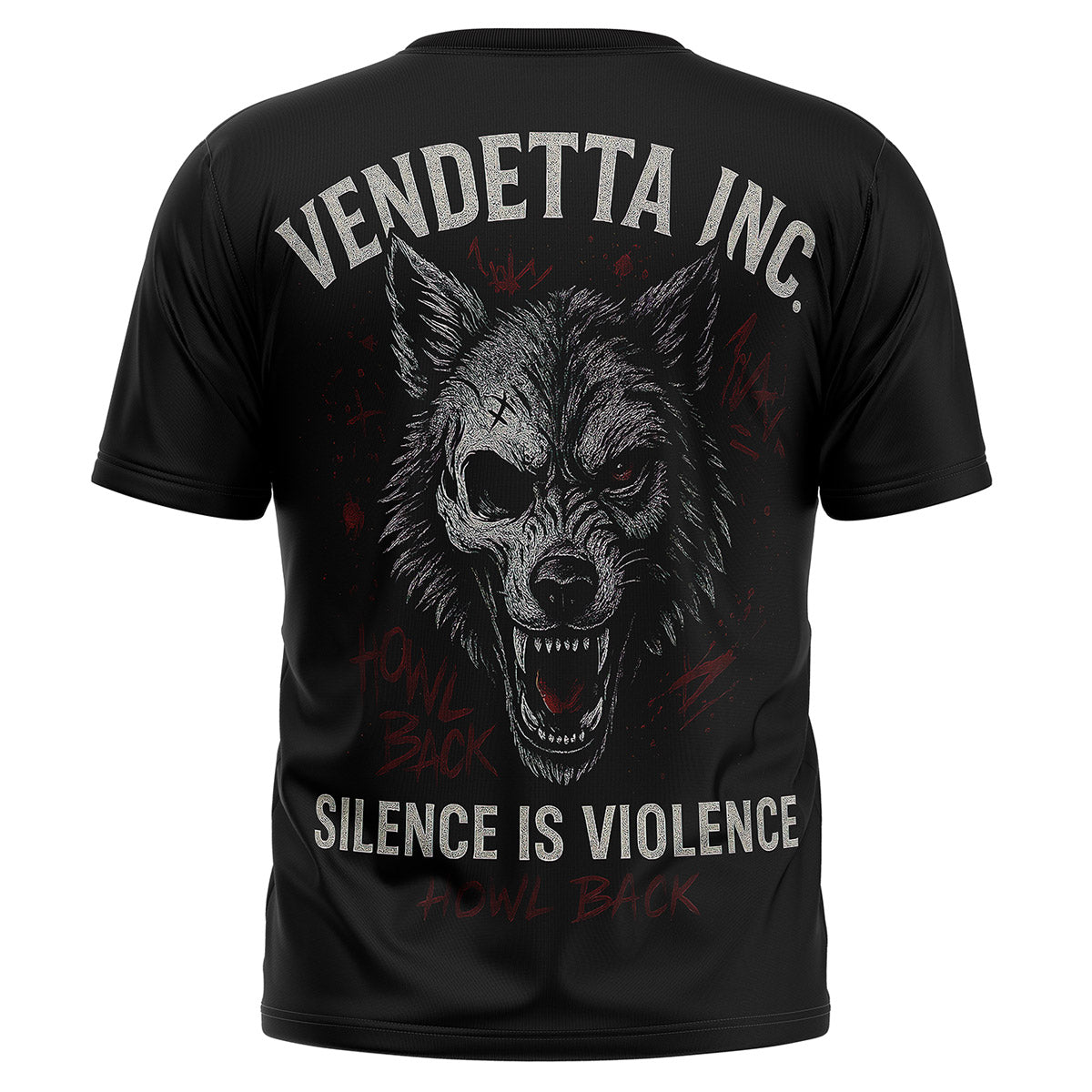 Vendetta Inc. Shirt Howl Back schwarz VD-1646
