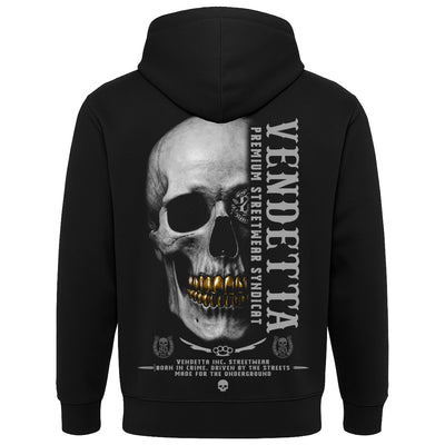 Vendetta Inc. Hoodie Golden Skull schwarz