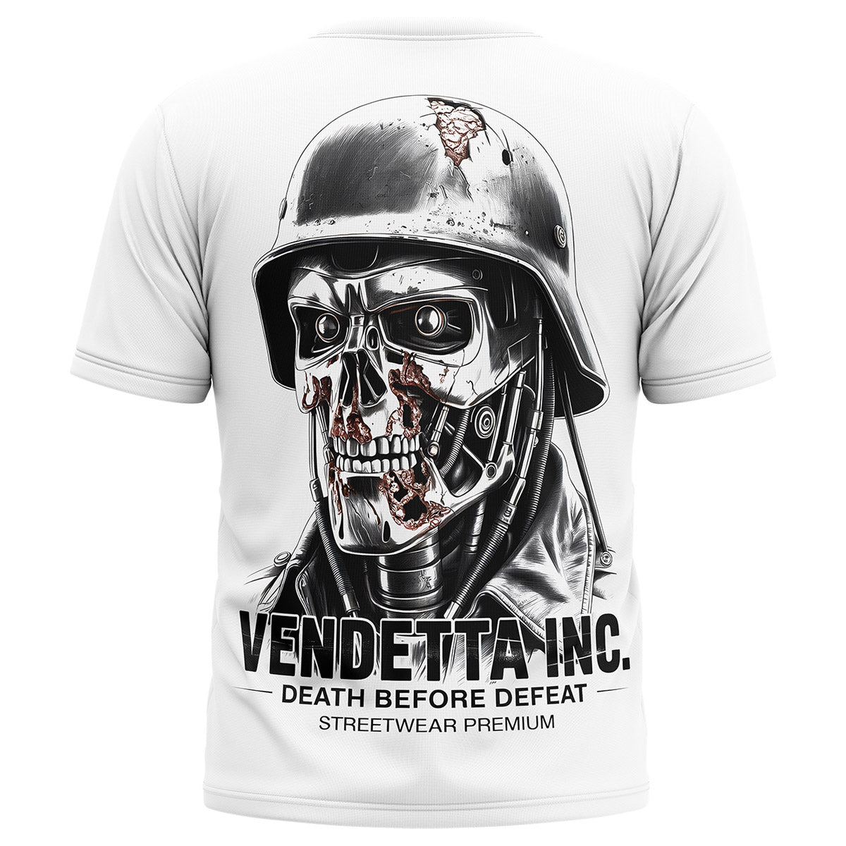 Vendetta Inc. Shirt Iron Skull weiß