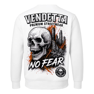 Vendetta Inc. Sweatshirt Skull City weiß