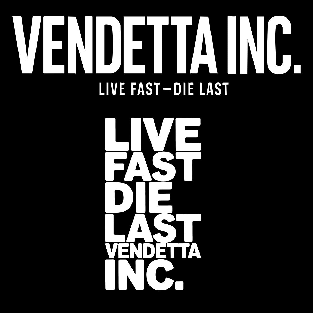 Vendetta Inc. Oversize Hoodie Live Fast - Die Last schwarz