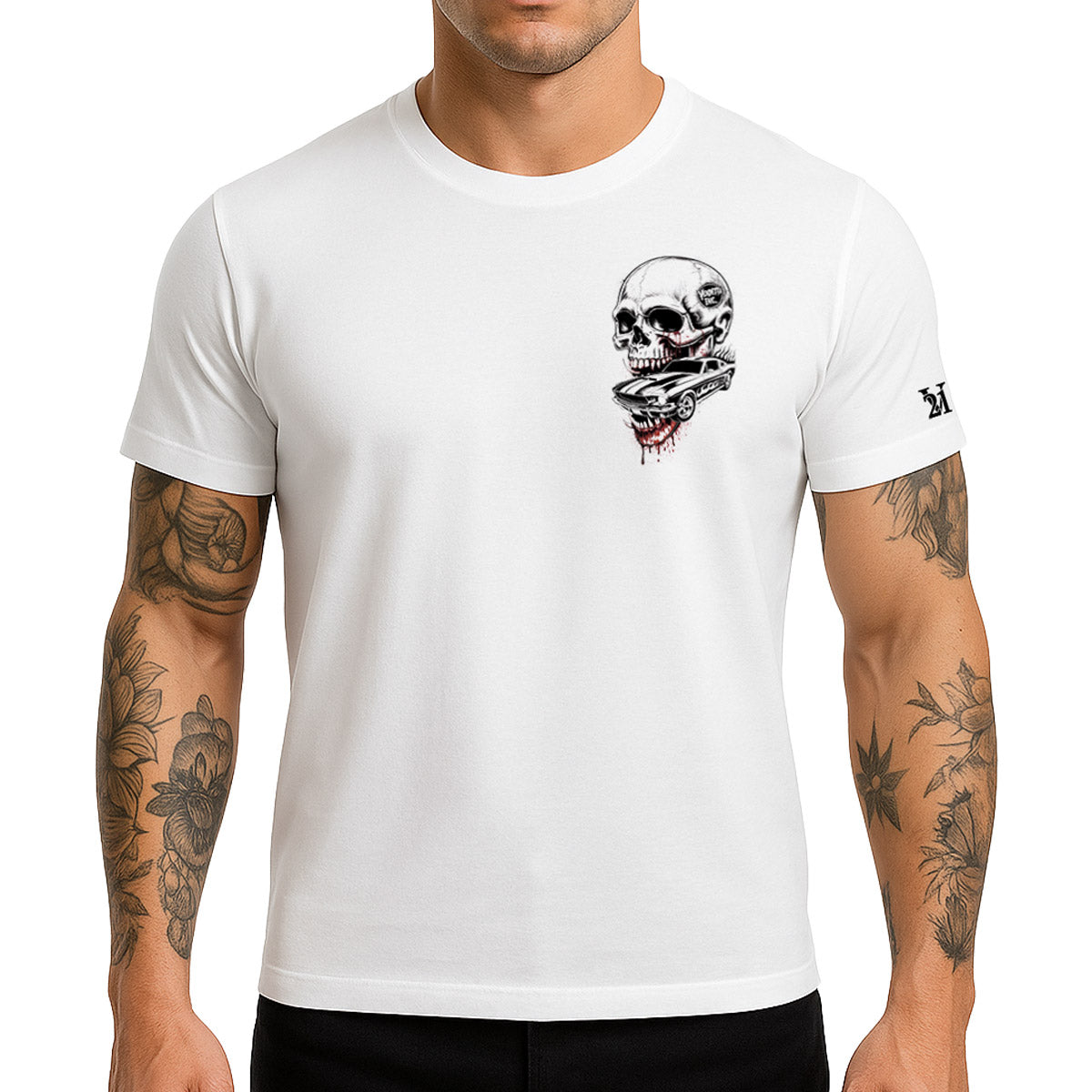 Vendetta Inc. Shirt Dead Rider Skull weiß