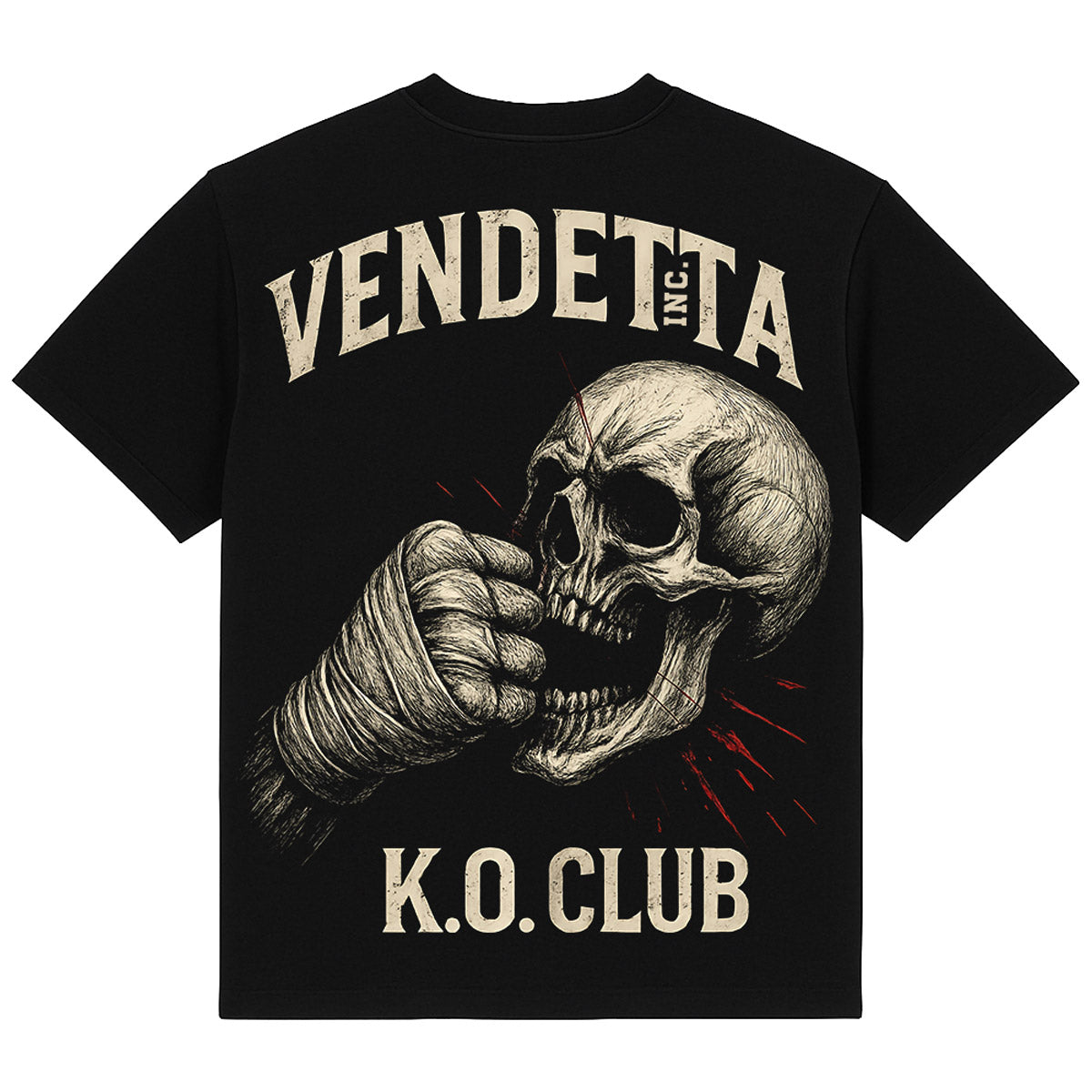 Vendetta Inc. Shirt K.O. Skull Club schwarz