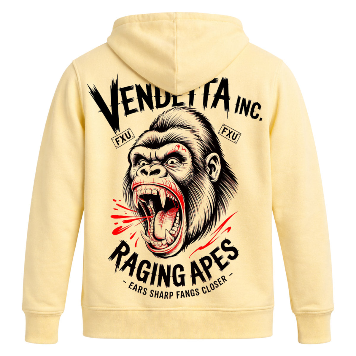 Vendetta Inc. Sweatjacke Raging Apes soft yellow