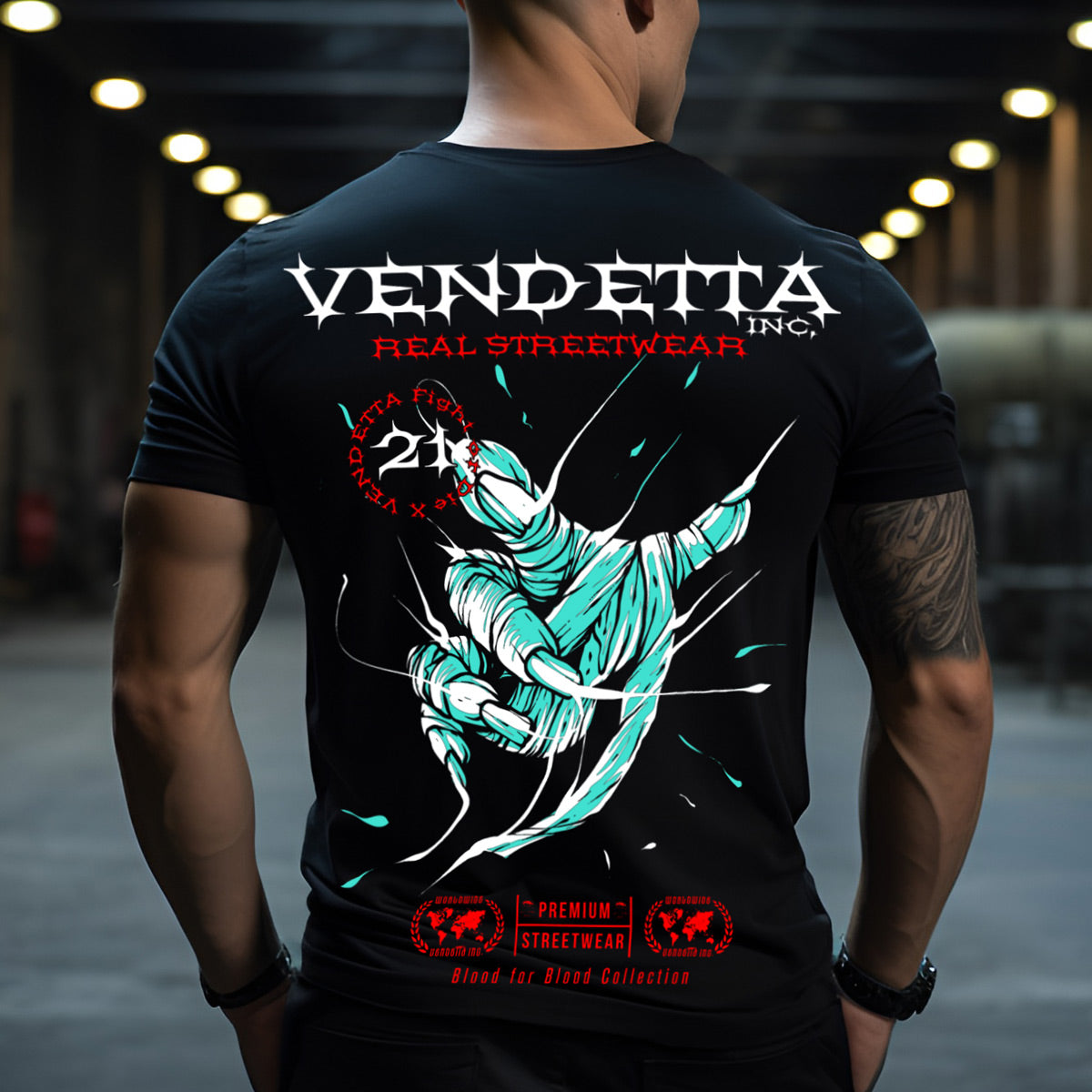 Vendetta Inc. Shirt schwarz Skull Hand VD-1341