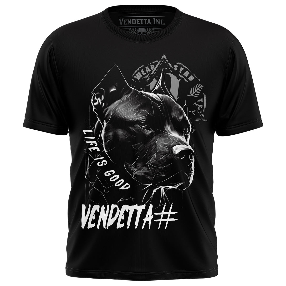 Vendetta Inc. Herren Shirt Life is Good schwarz VD-1307